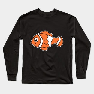 clown fish illustration Long Sleeve T-Shirt